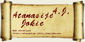 Atanasije Jokić vizit kartica